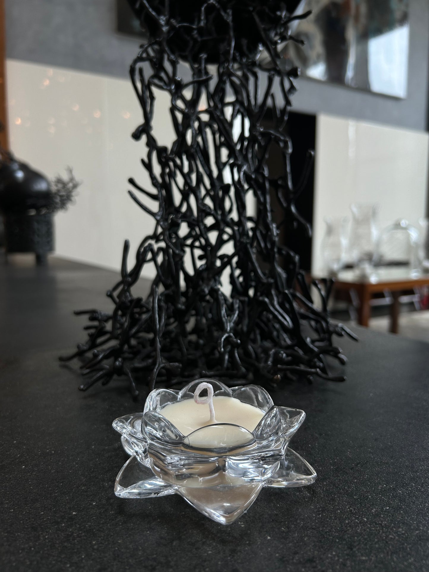 Crystal Lotus Candle