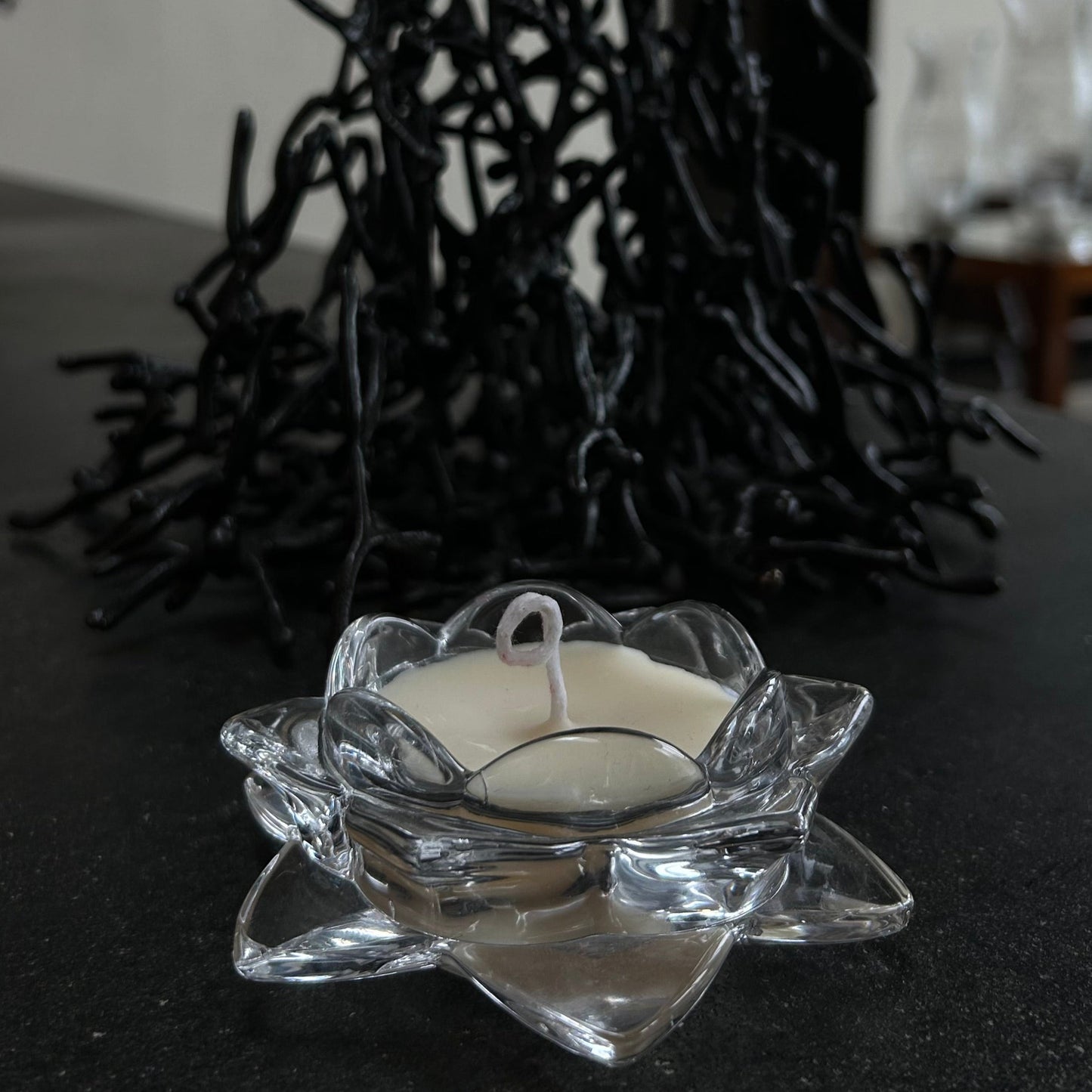 Crystal Lotus Candle