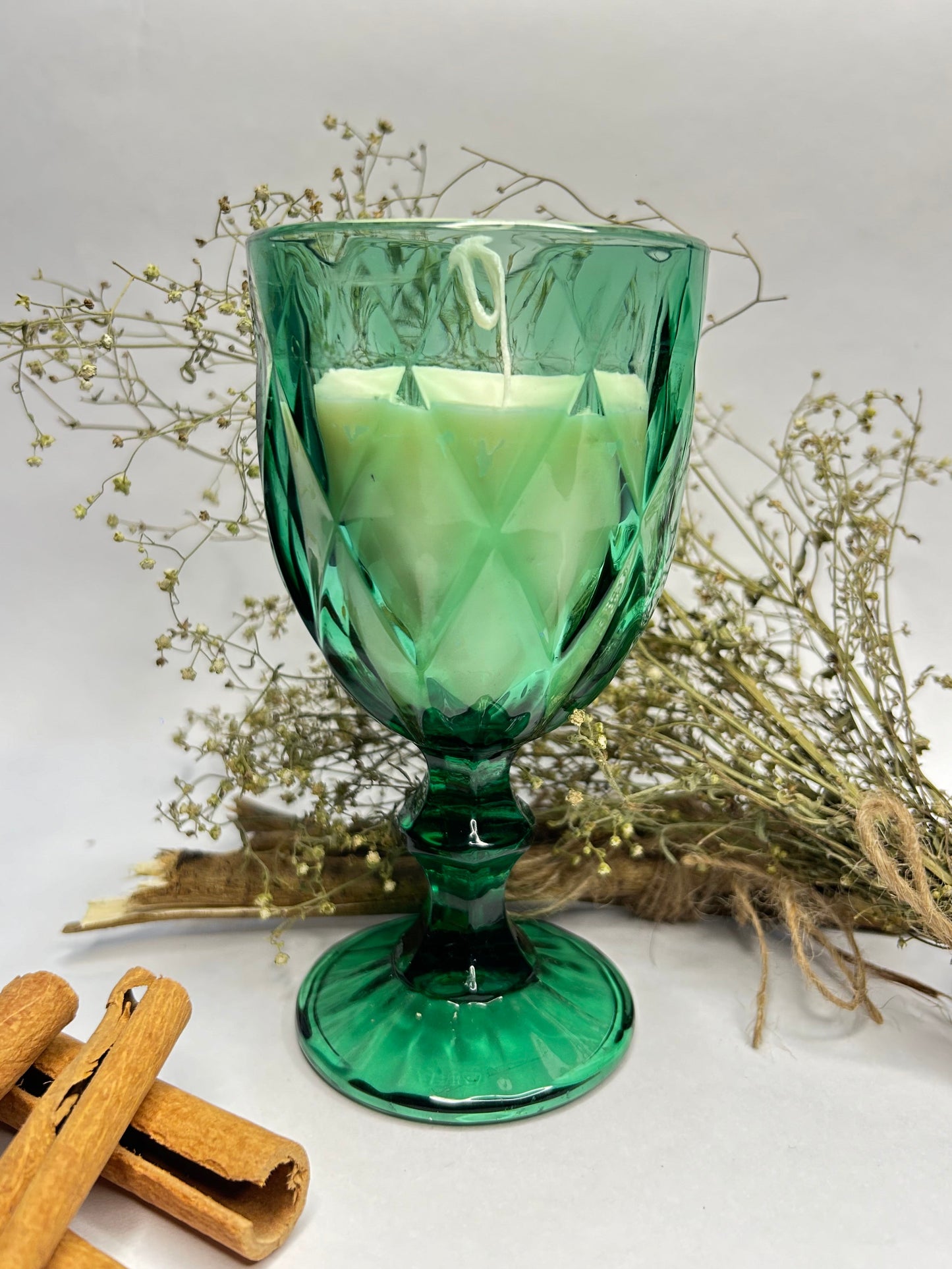 Decorative Glass Goblet Candle