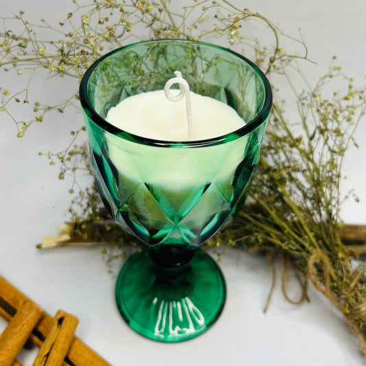 Decorative Glass Goblet Candle